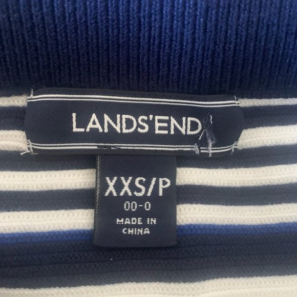 NWT LANDS' END FINE GAUGE OTTMAN STRIPED SKIRT SEEP SEA PXXS - Picture 10 of 13